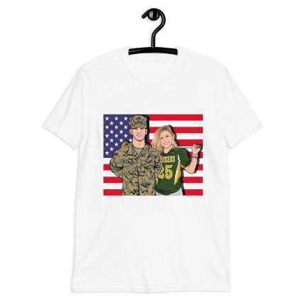 Soldaten Karikatur auf T-Shirt-Druck